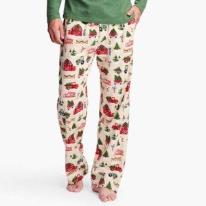 Little Blue House Mens 100% Cotton Flannel PJs Merry Christmas